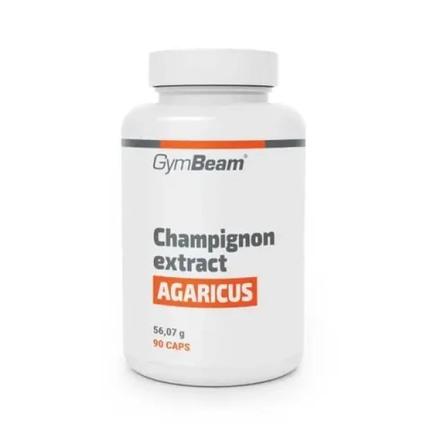 Žampion (Agaricus) extrakt s 20 % polysacharidů a 10 % beta-glukanů - GymBeam (90 kaps.) (118528-1-90caps)