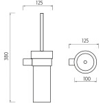 Nimco Nava chrom - černá mat toaletní wc kartáč NA 28094W NA 28094W