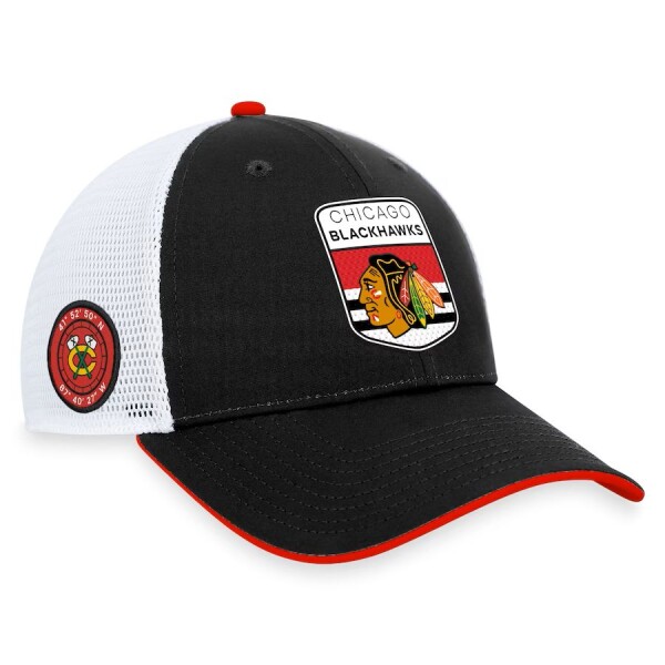 Fanatics Pánská kšiltovka Chicago Blackhawks Draft 2023 Podium Trucker Adjustable Authentic Pro