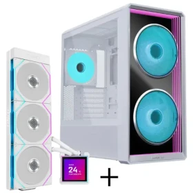 Lian Li LANCOOL 217 INF + HydroShift II LCD-S 360TL bílá / Bundle / PC skříň + AiO 360 mm / RGB / LCD / Intel + AMD (GABU-772)