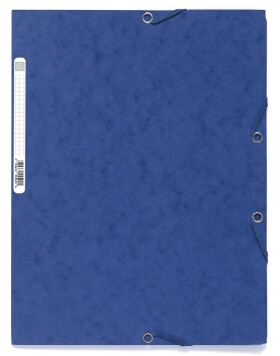 Exacompta spisové desky gumičkou štítkem, A4 maxi, prešpán, modré