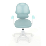 Dětská židle, výškově nastavitelná, modrá síťovina, KA-W8008 BLUE