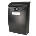 Poštovní schránka plastová, černá, 240×102x345mm