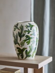 Bloomingville Keramická váza Birdliva 33 cm, zelená barva, keramika