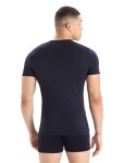 Pánské merino tričko s krátkým rukávem ICEBREAKER Mens Anatomica SS Crewe, Midnight Navy velikost: S