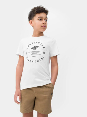 Chlapecké tričko 4FJSS23TTSHM294 bílé 4F cm