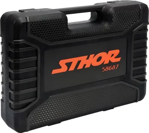 STHOR Gola sada 1/2" 94 ks / Sada nástrčných klíčů / CrV ocel / kufřík (TO-58687)
