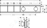 HANSGROHE - RainSelect Baterie pod omítku pro 2 spotřebiče, chrom 15380000