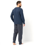 Pánské pyžamo Key MNS 481 B25 délka/r M-2XL tmavě modrá M