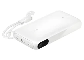 Belkin BOOST CHARGE 20000mAh bílá / PowerBanka / 20W PD / USB-C / s displejem (BPB028hqWH)