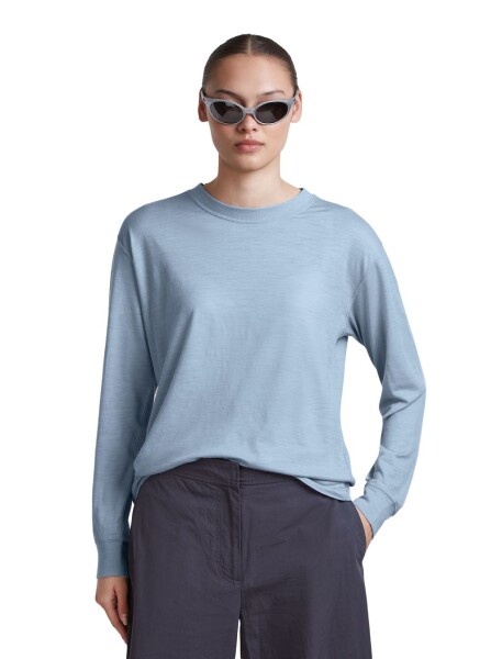 Dámské merino triko dlouhý rukáv ICEBREAKER Wmns Merino 150 Tech Lite LS Relaxed Tee, Zinc Blue velikost: L