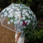 Rifle Paper Co. Deštník Hydrangea Ø 130 cm, modrá barva, plast