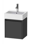 DURAVIT - Ketho.2 Umyvadlová skříňka 44x43x34 cm, 1 dvířka, panty vpravo, grafit mat K25070R49490000