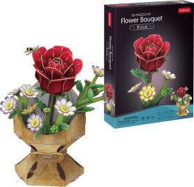 Puzzle 3D Kytice růže 120 dílků