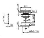 IDEAL STANDARD - Příslušenství Umyvadlová výpusť, ClickClack, bílá E265301