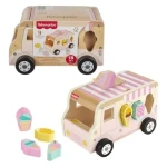 Mattel Fisher Price dřevěná vkládačka zmrzlinářské auto