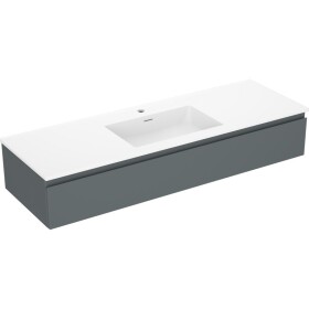 MEXEN/S - Orio koupelnová skříňka 140 cm s umyvadlem Otis, 1 šuplík, grafit mat/bílá mat 91A10-14023-1-BF66-W18M01