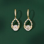 Náušnice Swarovski Elements Céline Gold, Zlatá
