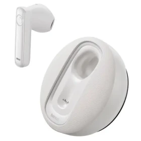 Baseus Bowie CM10 bílá / Bezdrátové sluchátko do auta / mikrofon / Bluetooth / solární nabíjení (A00054700211-00)