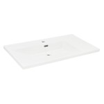 Nábytkové umyvadlo SAT B-Way 81x46 cm bílé matné otvor pro baterii uprostřed SATBWA8046WM SATBWA8046WM
