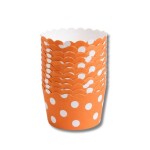 Dortisimo Pevné papírové košíčky na muffiny s puntíky oranžové (12 ks)