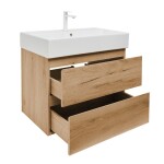 Koupelnová skříňka 2 zásuvková s umyvadlem SAT B-Way 79x50x45 cm dub mat BWAY280OAKU2BBI BWAY280OAKU2BBI