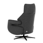 Relaxační křeslo, elektrické zabudované ovládání, šedá, látka, TV-B3973 GREY2