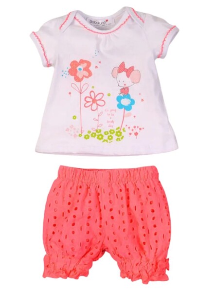 Set dívčí tričko, kalhoty, Minoti, LOVELY 1, holka - 56/62 | 0-3m