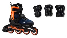 Kolečkové brusle Rollerblade MICROBLADE COMBO Midnight blue/Warm orange Velikost EUR: 36.5-40.5