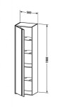 DURAVIT - Ketho Skříňka vysoká 180x50x36 cm, levá, lesklá bílá KT1265L2222