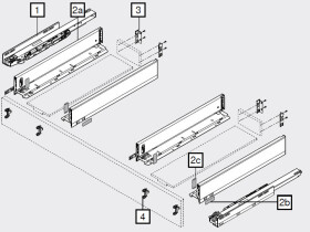Blum K-BLUM Legrabox M 600 mm/40 kg, Blumotion/TOB, Orion šedá, dřez :: expando, dřez (390222)