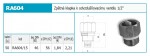 NOVASERVIS - Zpětná klapka k odvzdušňovacímu ventilu 1/2" RA604/15