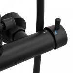 Erga Dubaj, sprchový set s baterií a hlavovou sprchou 23 cm, černá matná, ERG-YKA-BP.DUBAJ23-BLK