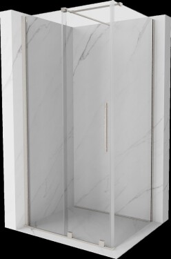 MEXEN/S - Velar sprchový kout, posuvné dveře 90 x 110, transparent, nikl kartáčovaná 871-090-110-01-97
