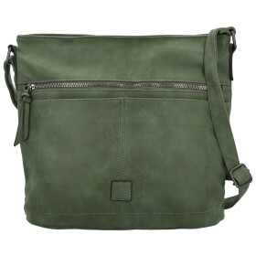 Trendy dámská koženková crossbody kabelka Tomila, tmavě zelená