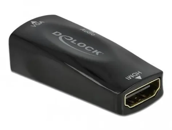 DeLock černá / Adaptér / HDMI na VGA / Audio / 1920 x 1080 / 60Hz (66560)