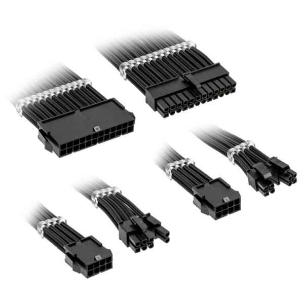 Kolink Sada prodlužovacích opletených kabelů Core Standard černá (CORESTANDARD-EK-BLK)