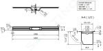 I-Drain - Linear 72 Nerezový sprchový žlab, délka 1000 mm, s hydroizolací ID5M10001X1