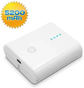 Fantec RBP-52H 5200mAh bílá / 2x USB-A (OUT) / 1x miniUSB (IN) / 5V / 1 A (1628-FAN)