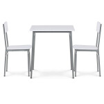 Jídelní set s 2 židlemi, 70x70x76cm, mdf AUT-O2122 WT