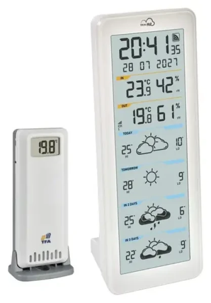 TFA 35.8108.02 / Meteostanice / WiFi / Předpověď počasí 4 dny / Bezdrátové čidlo teploty a vlhkosti (35.8108.02)