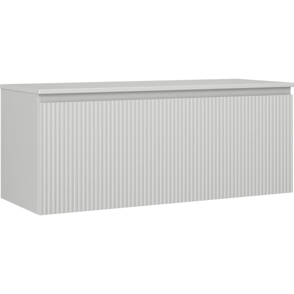 MEXEN/S - Rivel koupelnová skříňka pod umyvadlo 120 cm s deskou, 1 šuplík, reliéf , šedá mat 91A20-12047-1-BFC62