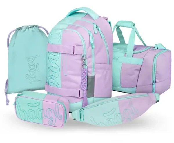 BAAGL SET 5 - Školní set Skate max Sweet: batoh / penál / sáček / sportovní taška / ledvinka (A-35378)