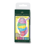Popisovač Faber-Castell Pitt Artist Pen Brush 6 ks, pastelové barvy