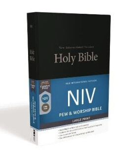 NIV, Church Bible (Pew Bible), Large Print, Hardcover, Black, Comfort Print - Birgit Kaltenthaler