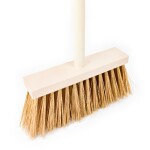 Koště průmyslové, 25x6cm, s násadou 120cm, vlákno 12cm PET žluté