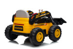 Mamido Dětský elektrický nakladač CAR-26A žlutý | 4x4 | RC 2.4Ghz | EKO kůže | 12V10Ah