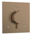 HANSGROHE - Ecostat Comfort E Termostatická baterie pod omítku, pro 2 spotřebiče, kartáčovaný bronz 33711140