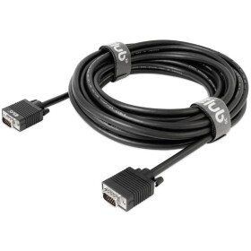 Club3D VGA kabel VGA pólové Zástrčka, VGA pólové Zástrčka 10.00 m černá CAC-1710 lze šroubovat, pozlacené kontakty VGA kabel