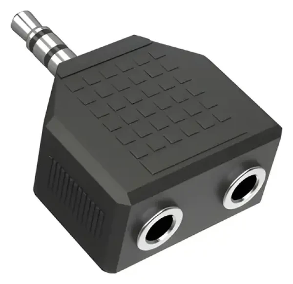 Hama audio adaptér 3,5 mm jack na 2× 3,5 mm jack / Rozdvojka / stereo / černá